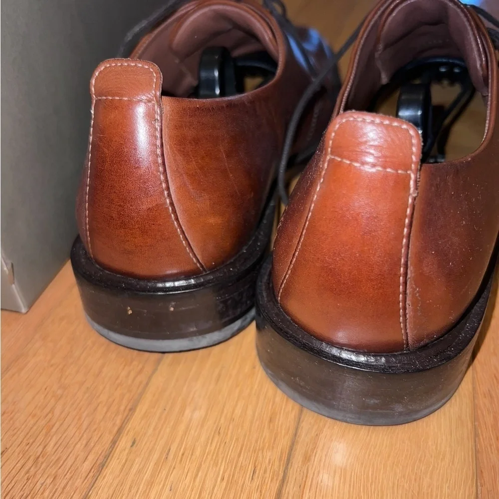 Cole Haan Men’s Brown Leather Lace-Up Dress Shoes – Classic Oxford Style